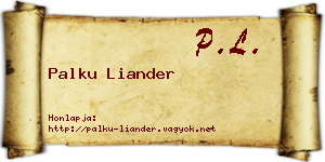 Palku Liander névjegykártya